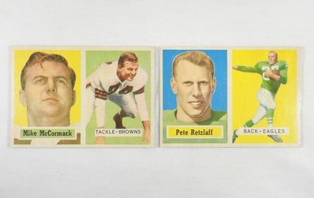 2 1957 TOPPS FOOTBALL CARDS
