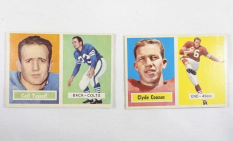 2 1957 TOPPS FOOTBALL CARDS