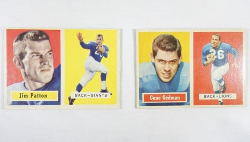 2 1957 TOPPS FOOTBALL CARDS
