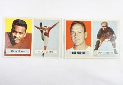 2 1957 TOPPS FOOTBALL CARDS