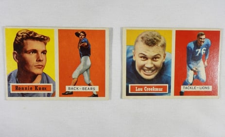 2 1957 TOPPS FOOTBALL CARDS