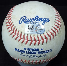 GAME USED BALL GIANTS AT ASTROS
