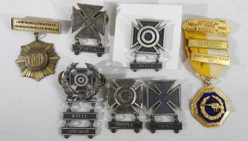 SHARPSHOOTERS & NRA MEDAL LOT of 7