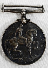 WWI BRITISH WAR SILVER MEDAL 1914-1918