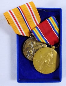 (2) WWII ASIATIC MEDALS