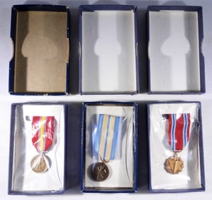 (3) LOT MILITARY MEDALS