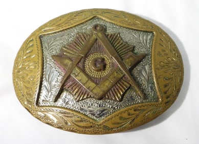 MASIONIC MASON BRASS BUCKLE