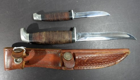 CASE KNIFE WITH LEATHER SHEATH