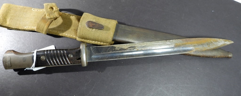 WW2 K98 BAYONET WITH SHEATH: 7537B, 41FNJ, FULL 15 1/2'', BLADE 10 1/2''