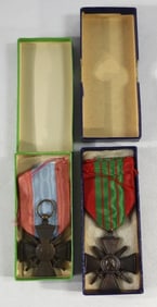 WW2 FRENCH TOE MEDAL & CROIX DE GUERRE