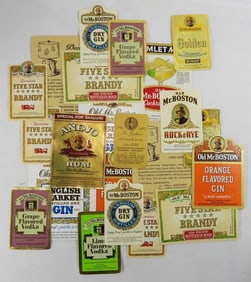 (20) VTG ALCOHOL BOTTLE LABELS - CRAFT