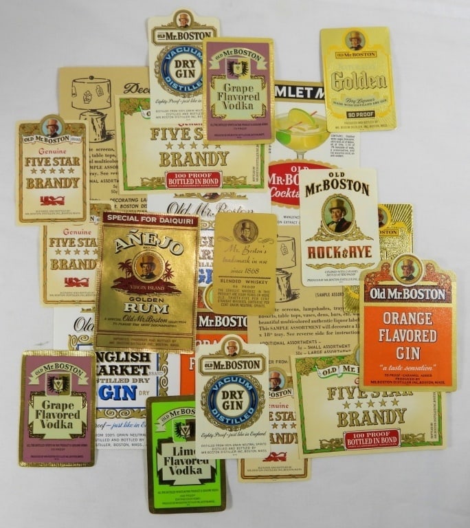 (20) VTG ALCOHOL BOTTLE LABELS - CRAFT (1 of 2)