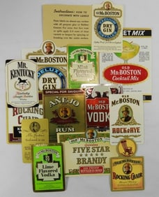 (13) VTG ALCOHOL BOTTLE LABELS