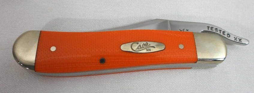 CASE XX RUSSLOCK ORANGE KNIFE: 101953L SS LIKE NEW IN BOX