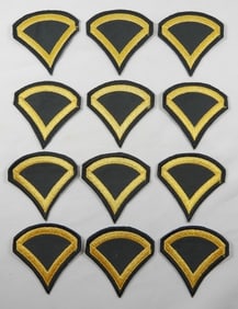 12 WWII US ARMY STAFF SERGEANT RANK PATCHES