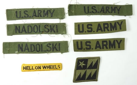 US ARMY NAME PATCHES (8)