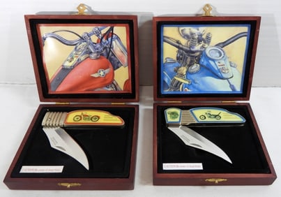 (2) KNIVES (MOTORCYCLE COLLECTOR)