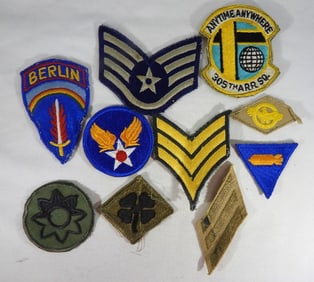 (10) MILITARY PATCHES