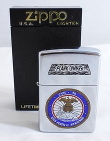 1995 UNFIRED CVN 74 USS JOHN C. STENNIS ZIPPO