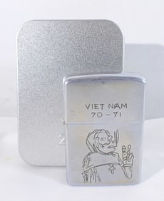1968 FIRED VIETNAM TRENCH ART ZIPPO