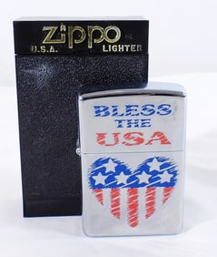 2001 SEALED BLESS THE USA ZIPPO