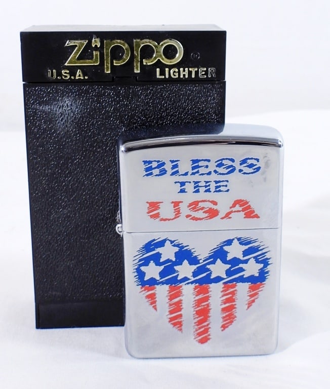 2001 SEALED BLESS THE USA ZIPPO (1 of 3)