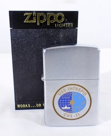 1990 UNFIRED USS INTREPID CVS-11 ZIPPO