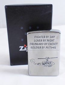 2018 SEALED "FIGHTER BY DAY" ZIPPO