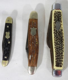 (3) SCHRADE POCKET KNIVES