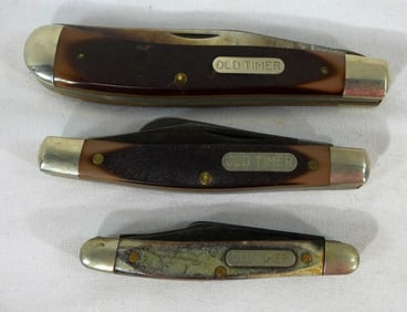 (3) OLD TIMER POCKET KNIVES