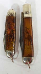 (2) PEARL/YELLOW RCMP CANADA KNIVES