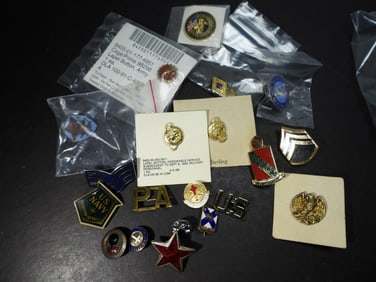 (20) LAPEL / MILITARY / MASONIC PINS