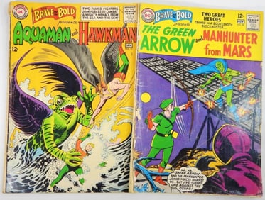 (2) 1964 DC BRAVE AND THE BOLD COMICS