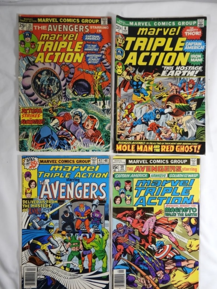 (4) MARVEL TRIPLE ACTION LOT - AVENGERS (1 of 2)