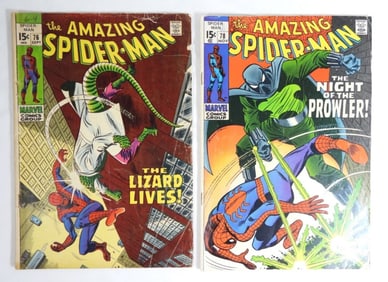 (2)1969 MAREL THE AMAZING SPIDERMAN #76&78