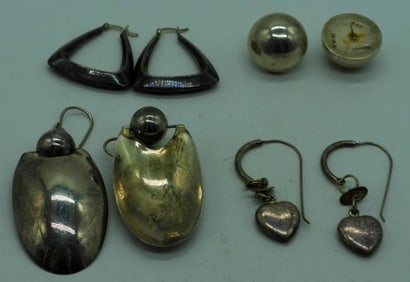 (4) STERLING EARRINGS - 1 TAXCO