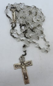 CREED STERLING BEADED ROSARY