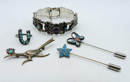 TAXCO STERLING & OTHER TURQUOISE