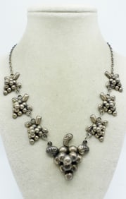 MEXICO SILVER GRAPE NECKLACE
