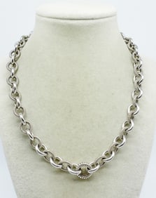 HEAVY STERLING CABLE CHAIN NECKLACE