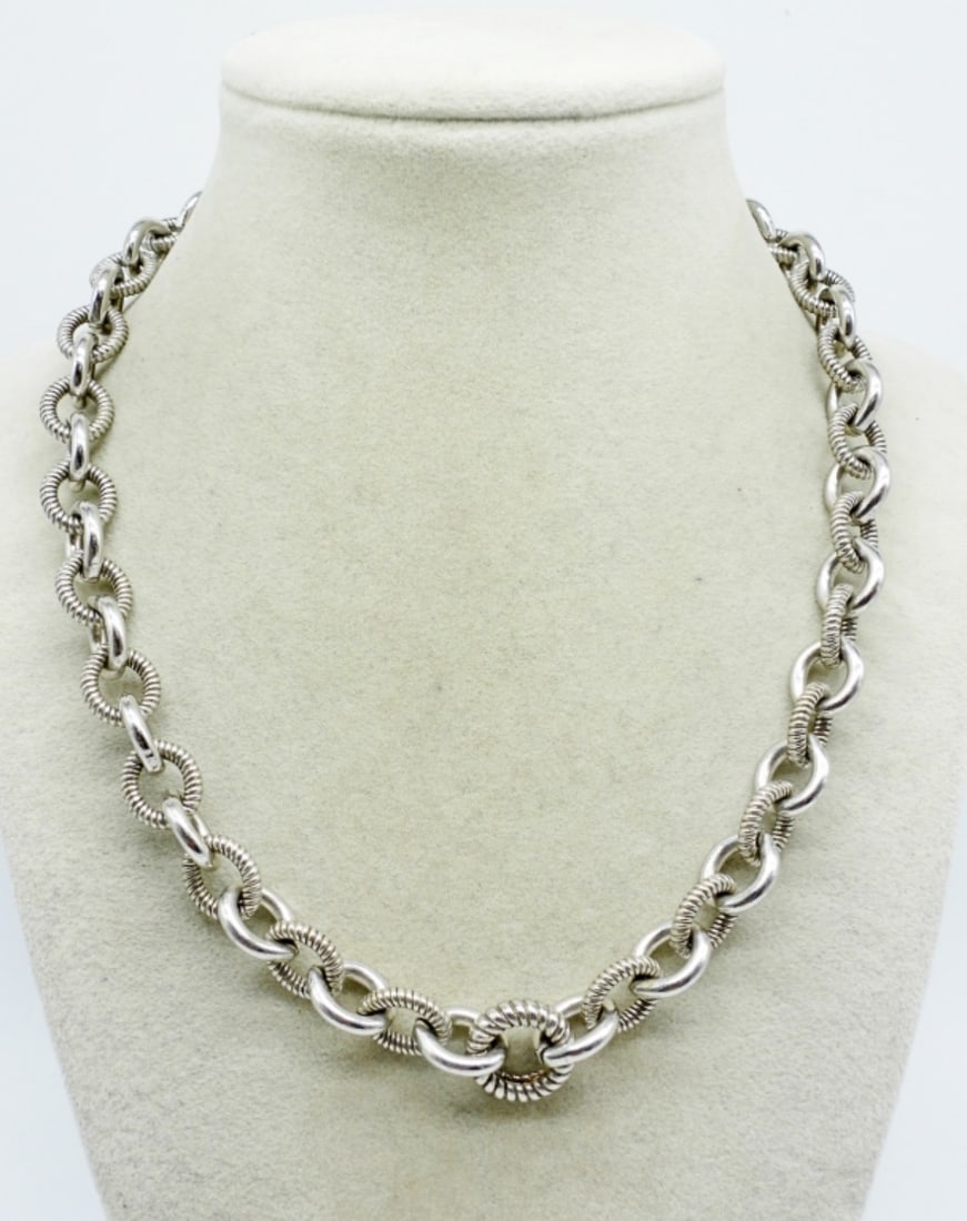 HEAVY STERLING CABLE CHAIN NECKLACE (1 of 3)