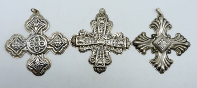 REED & BARTON 1971-1973 XMAS CROSSES