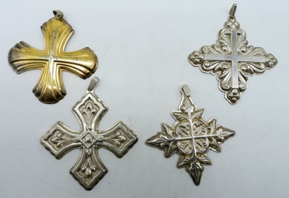 REED & BARTON 1980-1983 XMAS CROSSES