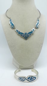 TAXCO STERLING BRACELET & NECKLACE