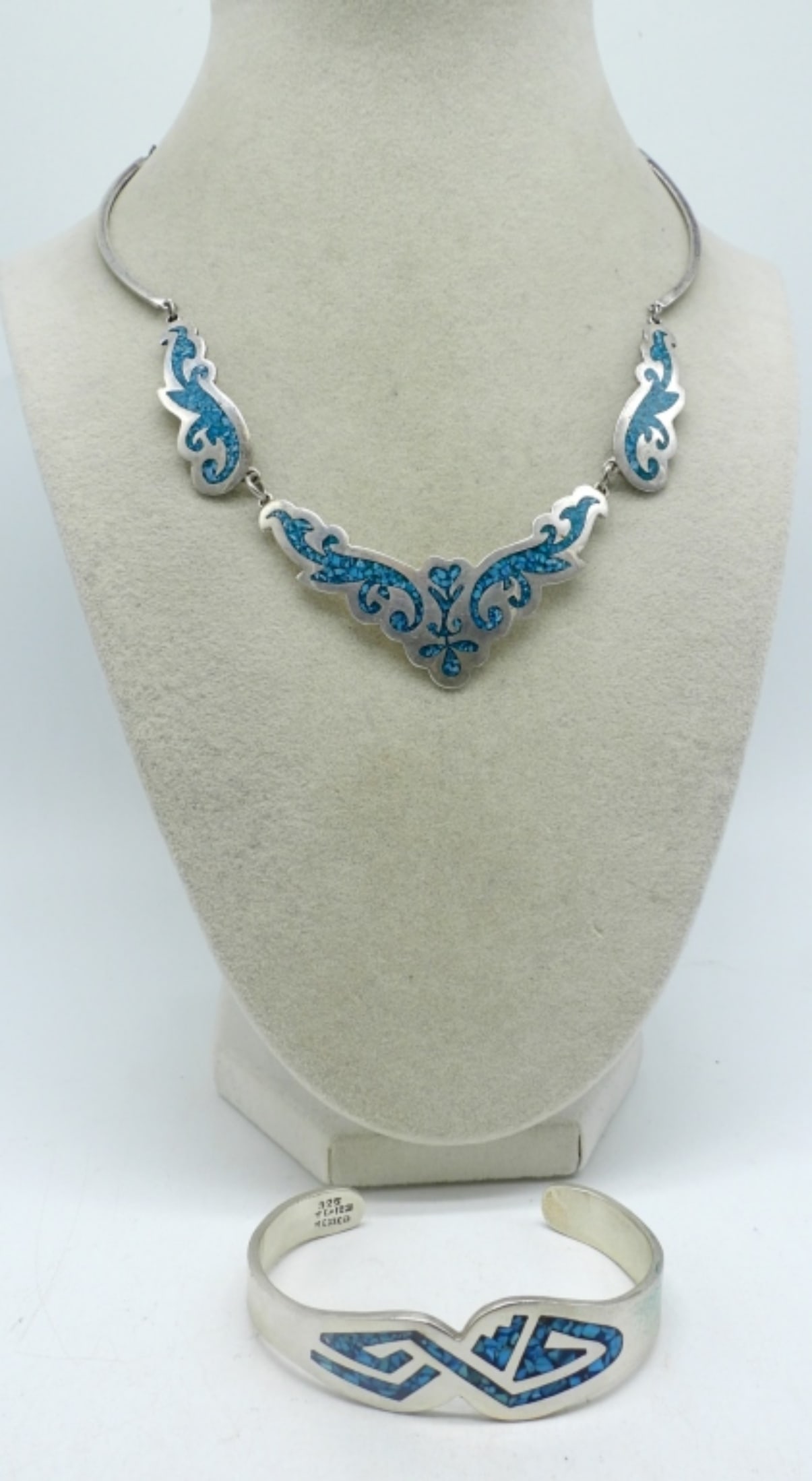 TAXCO STERLING BRACELET & NECKLACE (1 of 6)