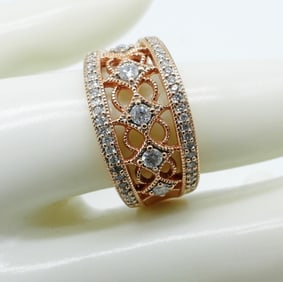 10K ROSE GOLD DIAMOND RING