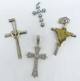 DIAMOND MOISSANITE CROSS PENDANTS 925