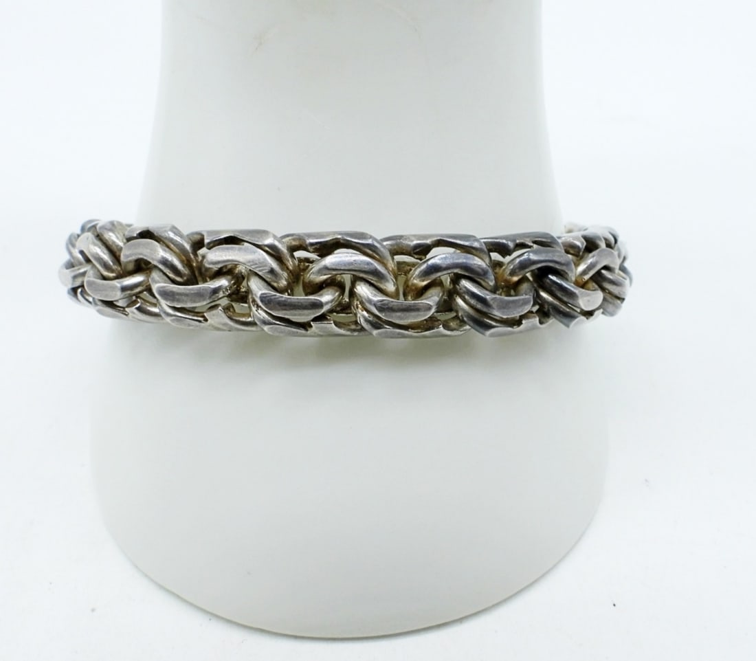 STERLING TAXCO MEXICO MEN'S BRACELET (1 of 4)