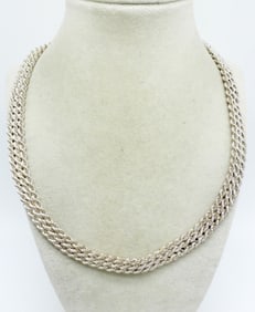 STERLING ROPE TWIST NECKLACE
