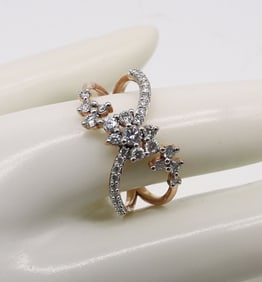 10K ROSE GOLD DIAMOND RING